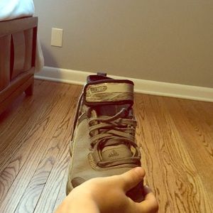 Grey adidas basketball shoes size 4